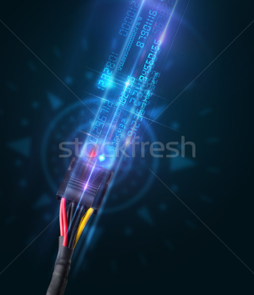 Сток-фото: электрических · кабеля · интернет · сервер