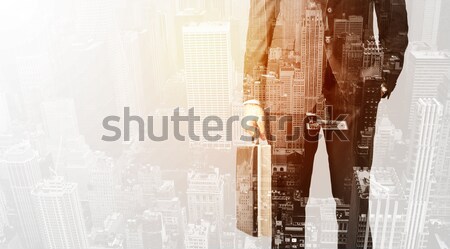 Stockfoto: Warm · kleur · stad · zakenman · textuur