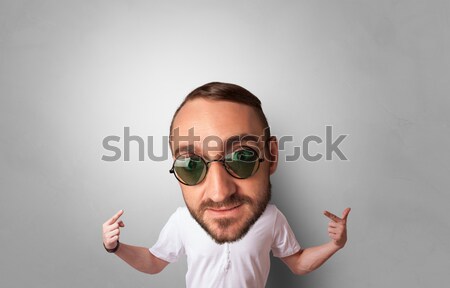 Stock photo: Young man with glued mouth 