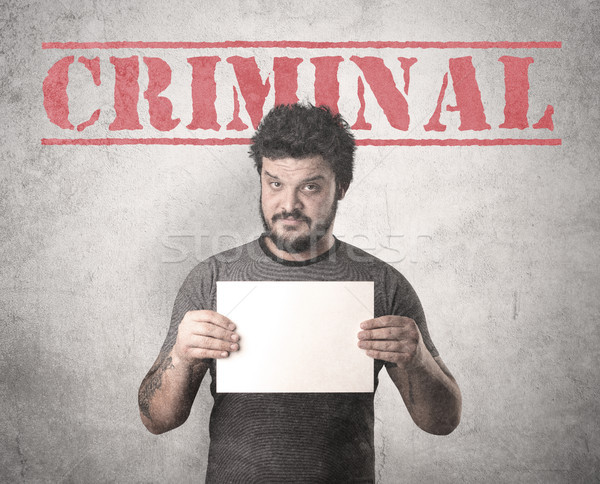 Caught offender in jail Stock photo © ra2studio