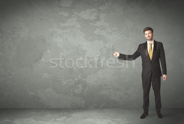 Business person throwing with empty copyspace Stock photo © ra2studio