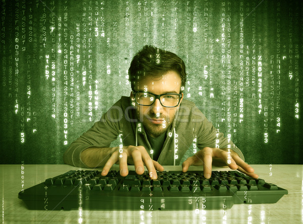 On-line hackers progresso banco de dados Foto stock © ra2studio