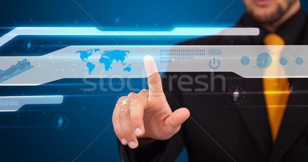 Stockfoto: Zakenman · hoog · tech · type · moderne