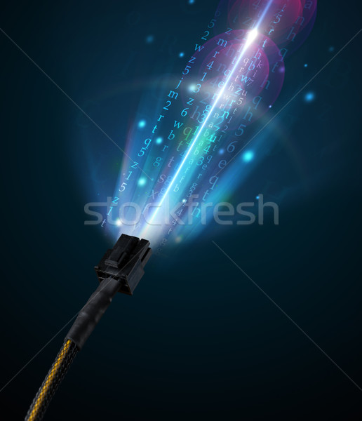 Glowing electric cable Stock photo © ra2studio