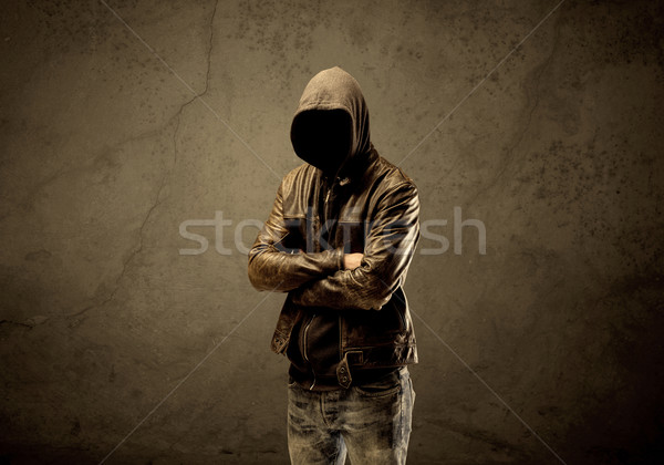 Undercover hooded stranger in the dark Stock photo © ra2studio