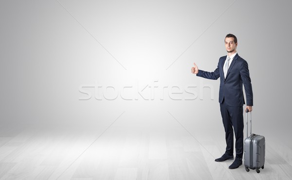 Agent hitchhikes concept with copy space around Stock photo © ra2studio