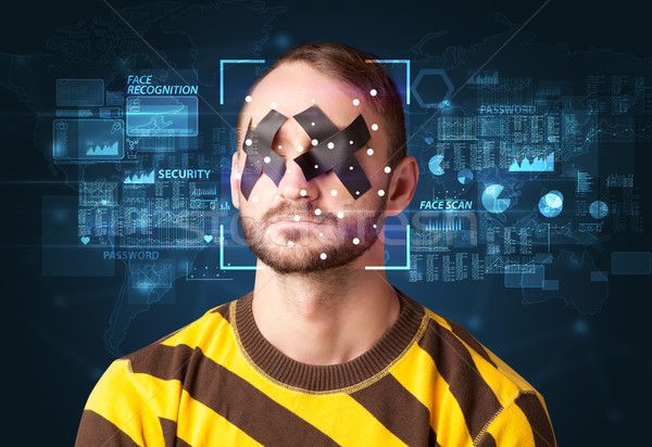 Face Recognition System Stock photo © ra2studio