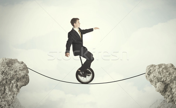 Stockfoto: Dapper · zakenman · paardrijden · cyclus · business