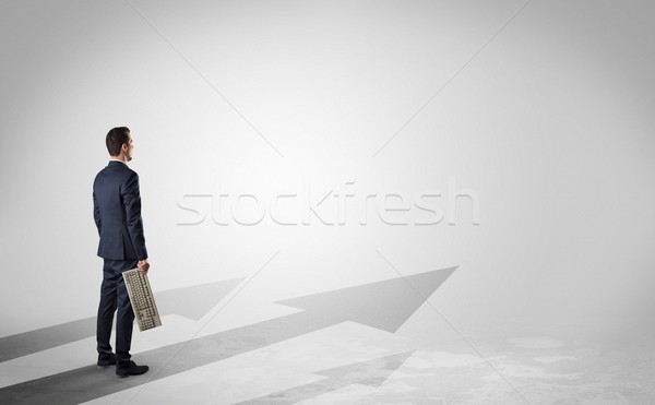 Man on the direction of success Stock photo © ra2studio
