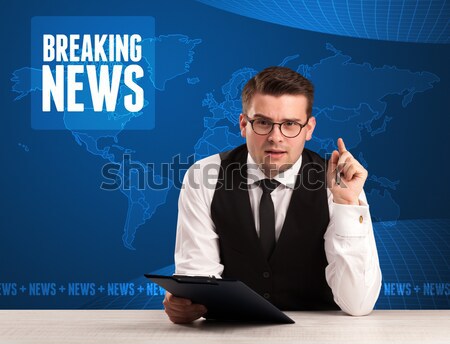 Stock photo: Young man smoking cigarette with copy space