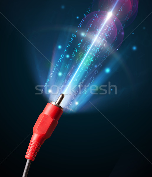 Stock photo: Glowing electric cable