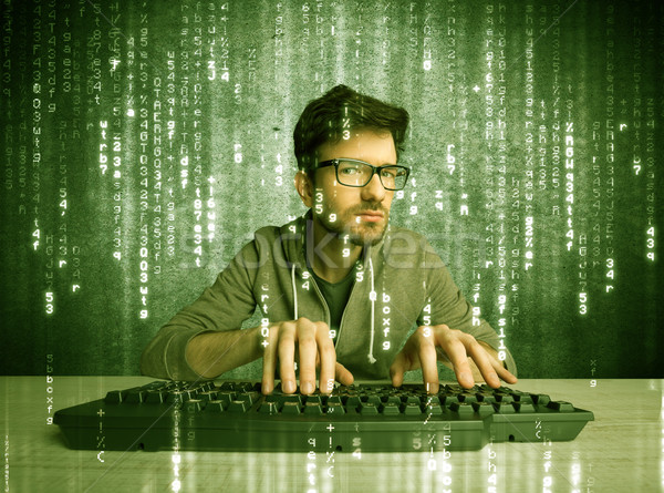 Stock photo: Online hacking in progress concept