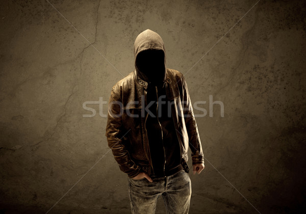 Undercover hooded stranger in the dark Stock photo © ra2studio