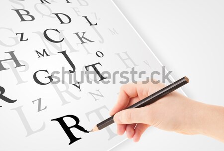Strony piśmie różny litery biały papieru Zdjęcia stock © ra2studio