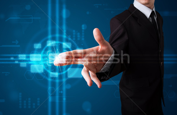 Stockfoto: Zakenman · hoog · tech · type · moderne