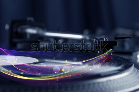 Müzik Çalar oynama vinil müzik renkli soyut Stok fotoğraf © ra2studio
