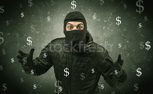 Money hungry thief. Stock photo © ra2studio