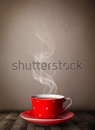 Kaffeetasse abstrakten weiß Dampf Essen Stock foto © ra2studio