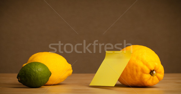 пусто сведению фрукты заметка фон плодов Сток-фото © ra2studio
