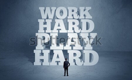 Hard working motivation for business person Stock photo © ra2studio