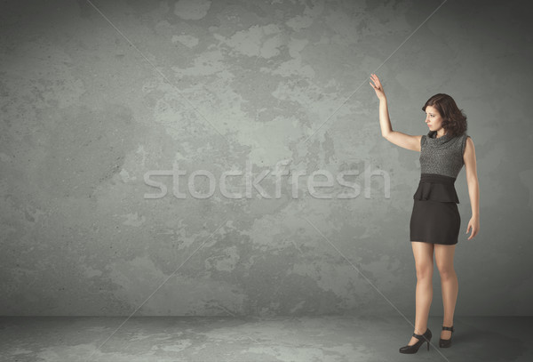 Business person throwing with empty copyspace Stock photo © ra2studio