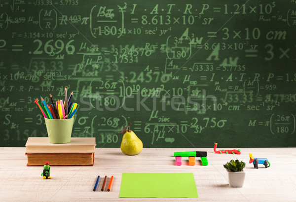 Back to school blackboard with numbers Stock photo © ra2studio