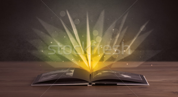Сток-фото: желтый · фары · книга · открытой · книгой · дизайна · фон