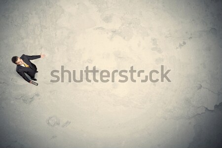 Iş adamı üst ayakta bo çöl iş Stok fotoğraf © ra2studio