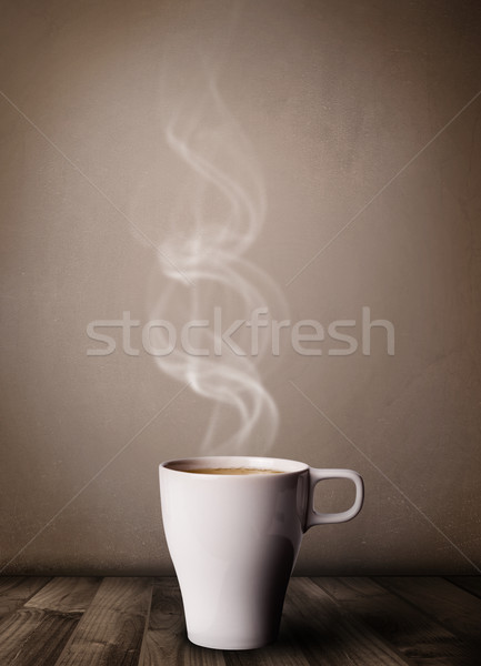 Tasse de café résumé blanche vapeur alimentaire [[stock_photo]] © ra2studio