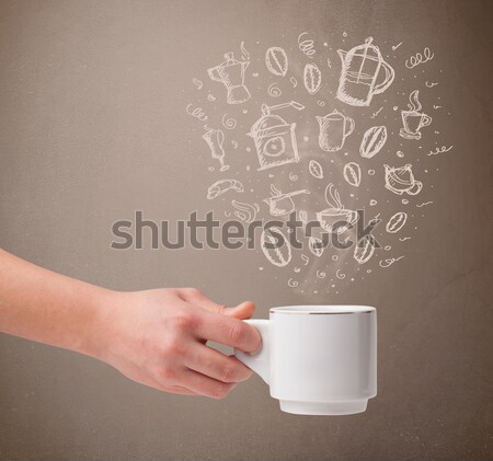 Foto stock: Caneca · de · café · cozinha · comida