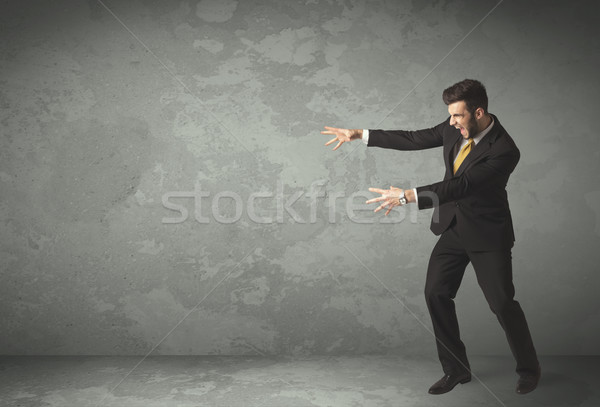 Business person throwing with empty copyspace Stock photo © ra2studio