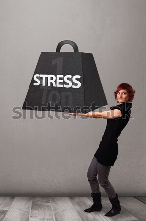 若い女性 1 ストレス 重量 魅力的な ストックフォト © ra2studio