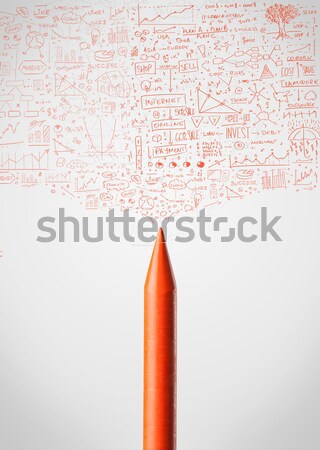 Colorie diagrammes école crayon [[stock_photo]] © ra2studio
