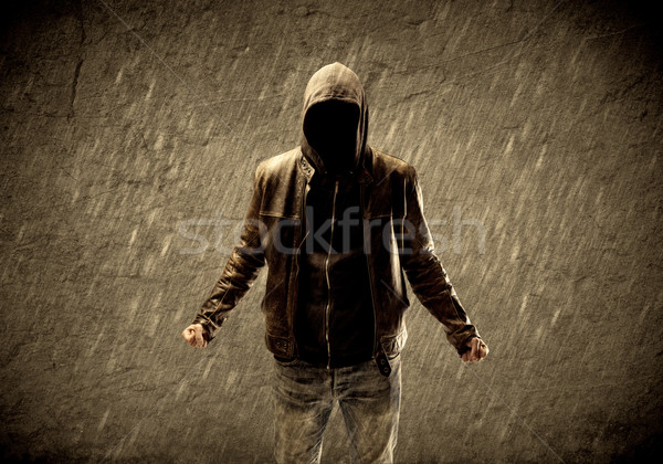 Stock photo: Unknown unidentifiable urban hooligan