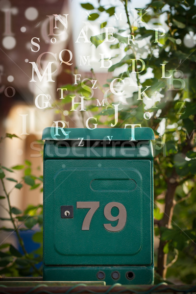 Posta kutusu harfler dışarı sokak kâğıt kitap Stok fotoğraf © ra2studio