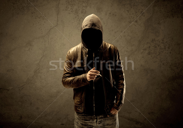 Undercover hooded stranger in the dark Stock photo © ra2studio