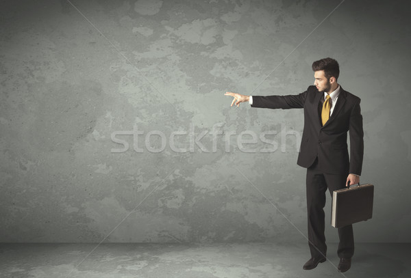 Business person throwing with empty copyspace Stock photo © ra2studio