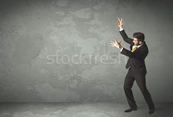 Business person throwing with empty copyspace Stock photo © ra2studio