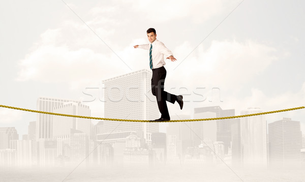 Equilibrio dorado cuerda jóvenes elegante Foto stock © ra2studio
