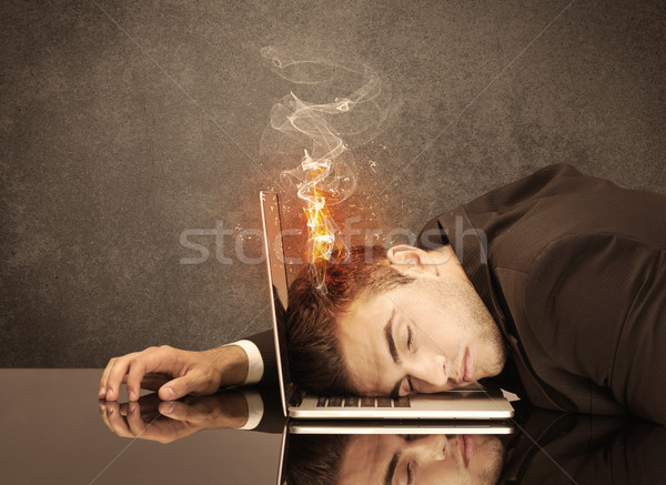 Triest business hoofd brand Stockfoto © ra2studio