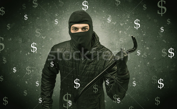 Money hungry thief. Stock photo © ra2studio