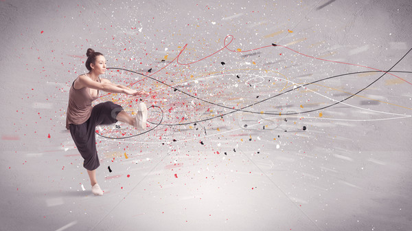 Urbana dancing linee splatter giovani contemporanea Foto d'archivio © ra2studio