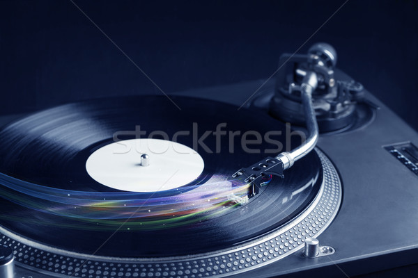 Muziekspeler spelen vinyl muziek kleurrijk abstract Stockfoto © ra2studio