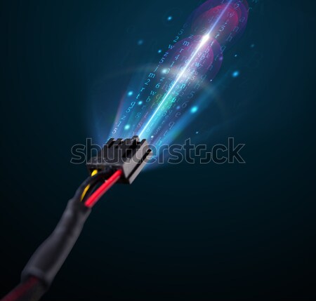 Glowing electric cable Stock photo © ra2studio