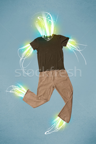 Energy beam in casual clothes concept Stock photo © ra2studio