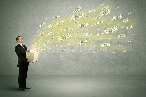 Money flying from box concept Stock photo © ra2studio
