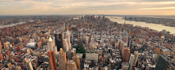 Nueva York Manhattan puesta de sol horizonte panorama Foto stock © rabbit75_sto