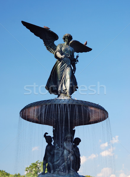 Nueva York Central Park ángel estatua terraza fuente Foto stock © rabbit75_sto