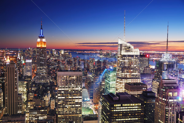 Nueva York Manhattan Empire State Building Times Square horizonte Foto stock © rabbit75_sto