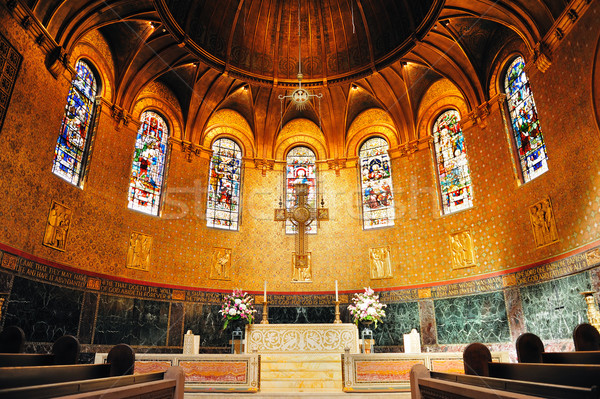 Templom Boston belső kilátás gyönyörű minta Stock fotó © rabbit75_sto